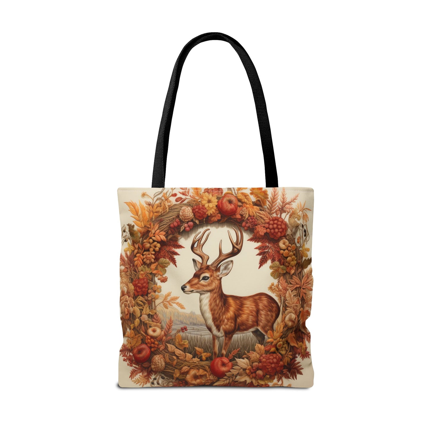 Autumn Whitetail Deer Tote Bag, Fall-Inspired Eco-Friendly Canvas