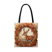 Autumn Whitetail Deer Tote Bag, Fall-Inspired Eco-Friendly Canvas