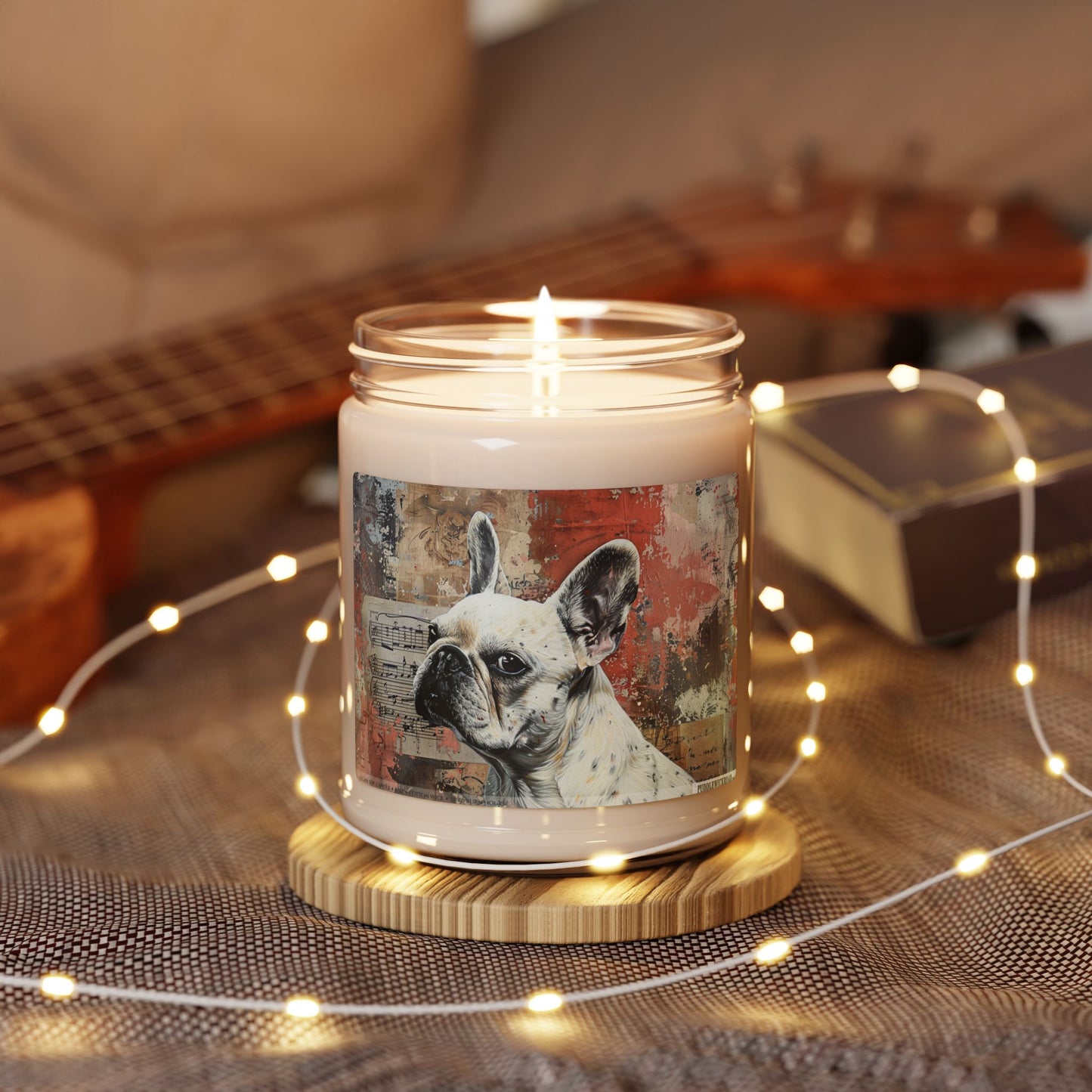 Frenchie Vintage Art Soy Candle – Perfect Gift for Dog Lovers