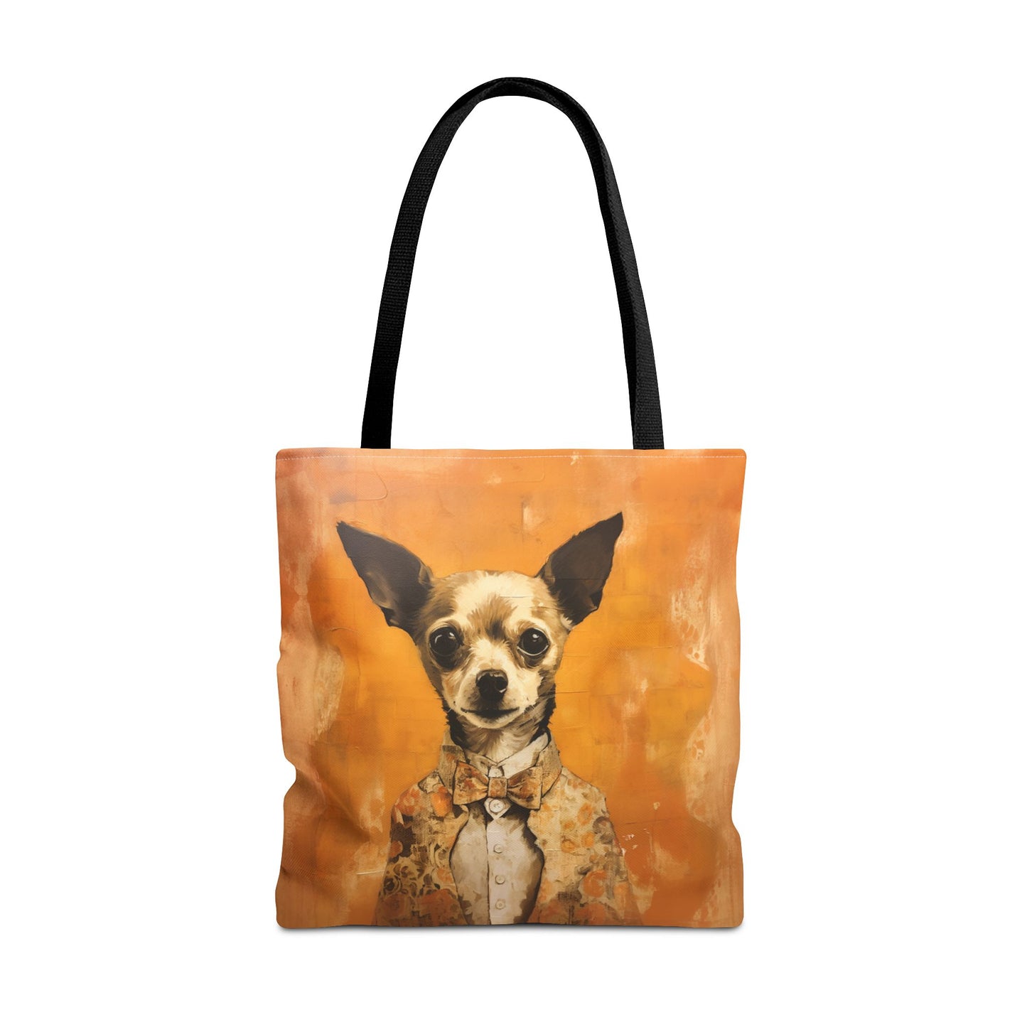 Chihuahua Chic Tote Bag - Stylish Orange Canvas for Dog Lovers