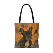 Charming French Bulldog Floral Tote Bag – Eco-Friendly, Stylish & Versatile