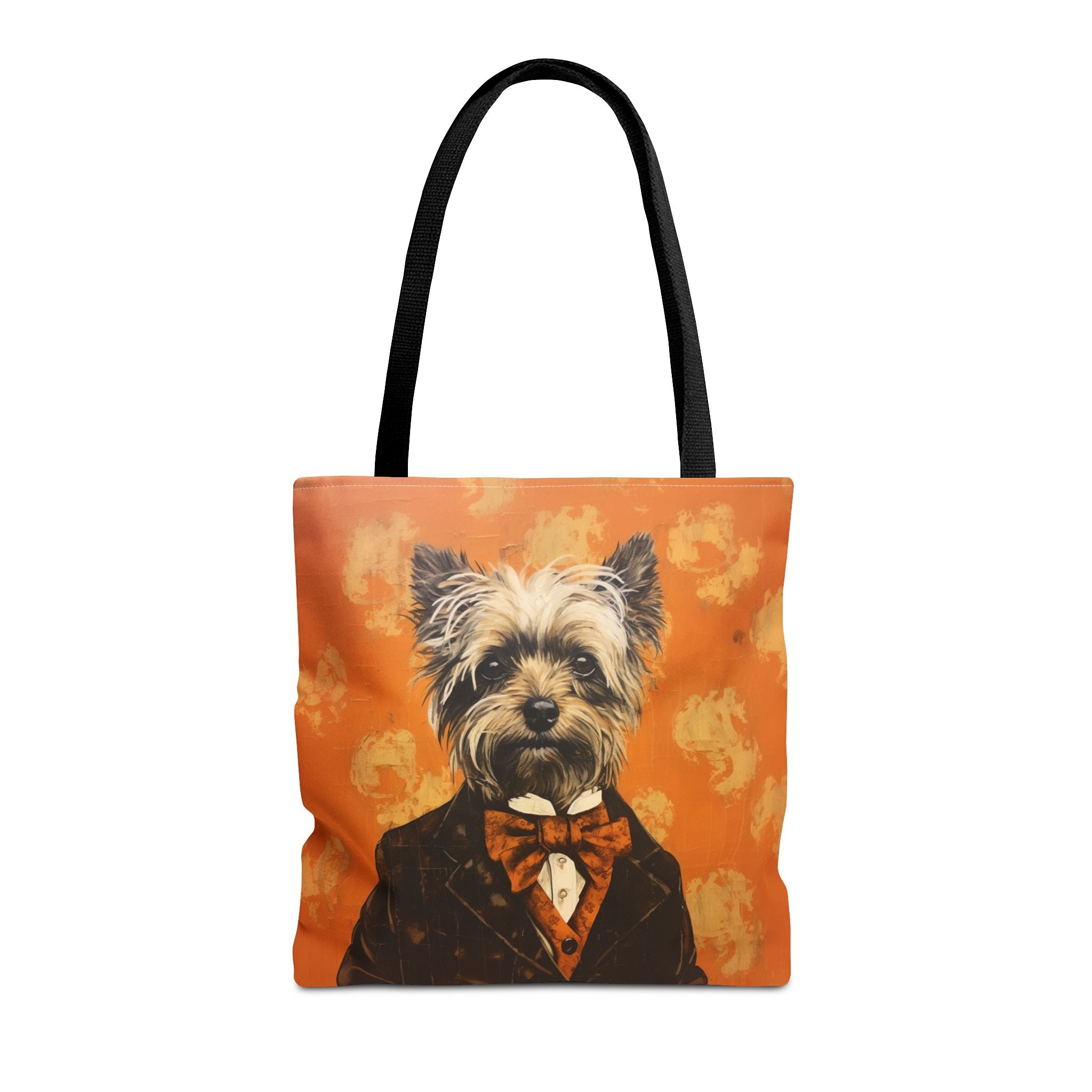 Yorkie Dapper Dog Tote Bag - Stylish Orange Canvas for Pet Lovers