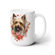 Yorkie Love Floral Mug – Yorkshire Terrier Mom Gift, Coffee Cup