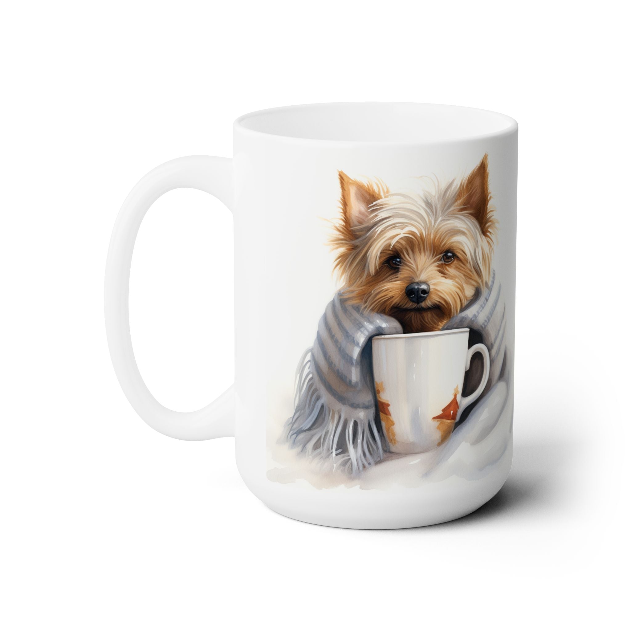 Yorkie Snuggle Mug - Cozy Yorkshire Terrier Coffee Cup Gift