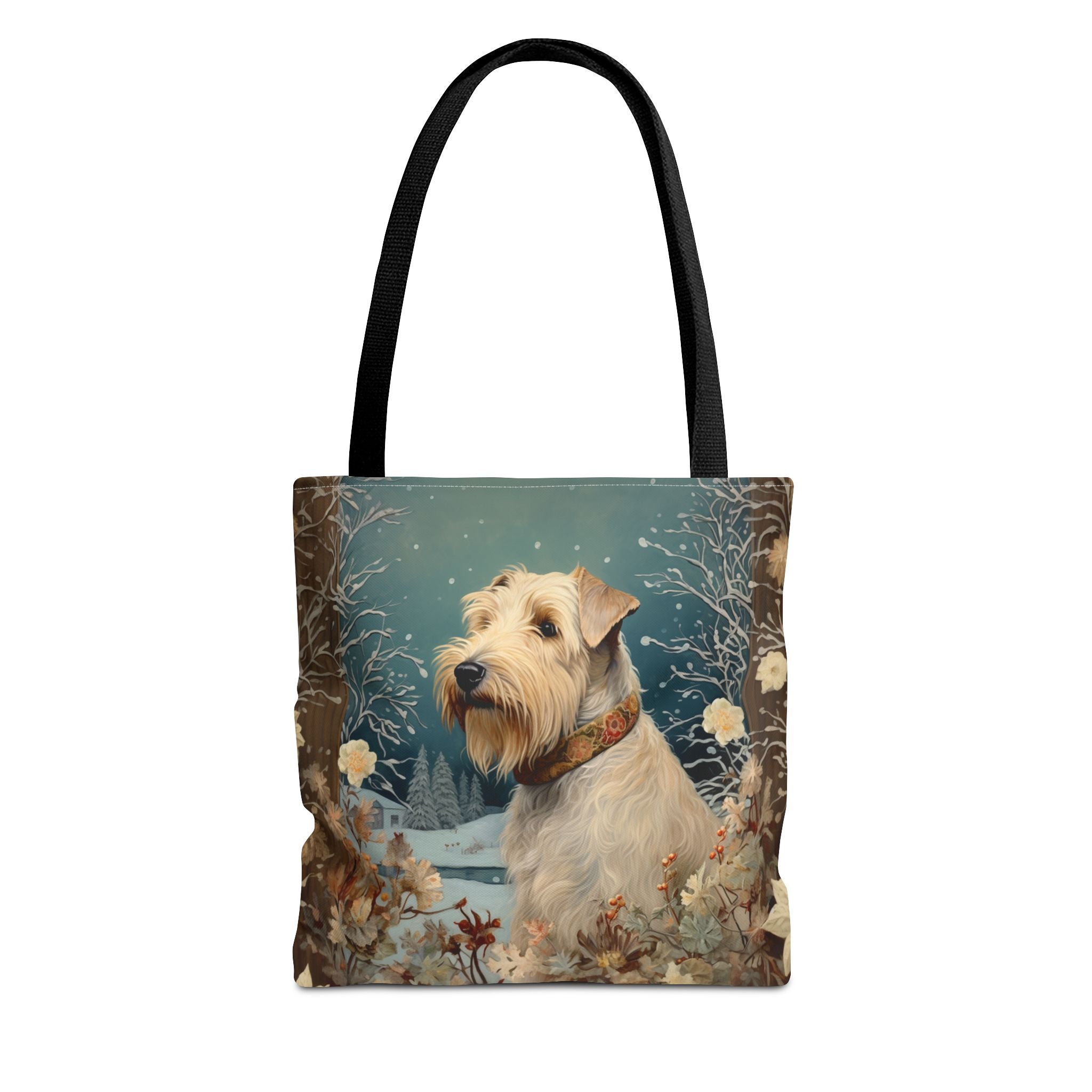 Wheaten Terrier Winter Charm Tote Bag, Eco-Friendly Canvas Gift