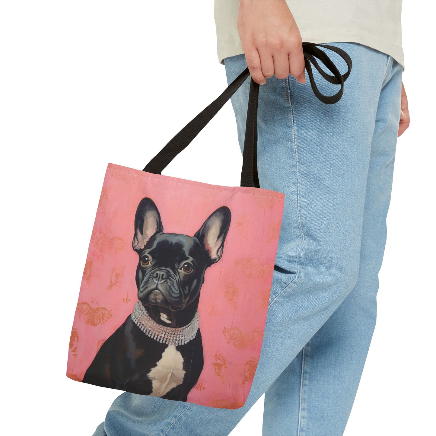 Frenchie Chic Canvas Tote Bag – Glamorous & Eco-Friendly Design