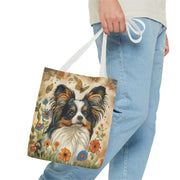 Papillon Butterfly Garden Tote Bag, Artistic Grocery & Beach Bag