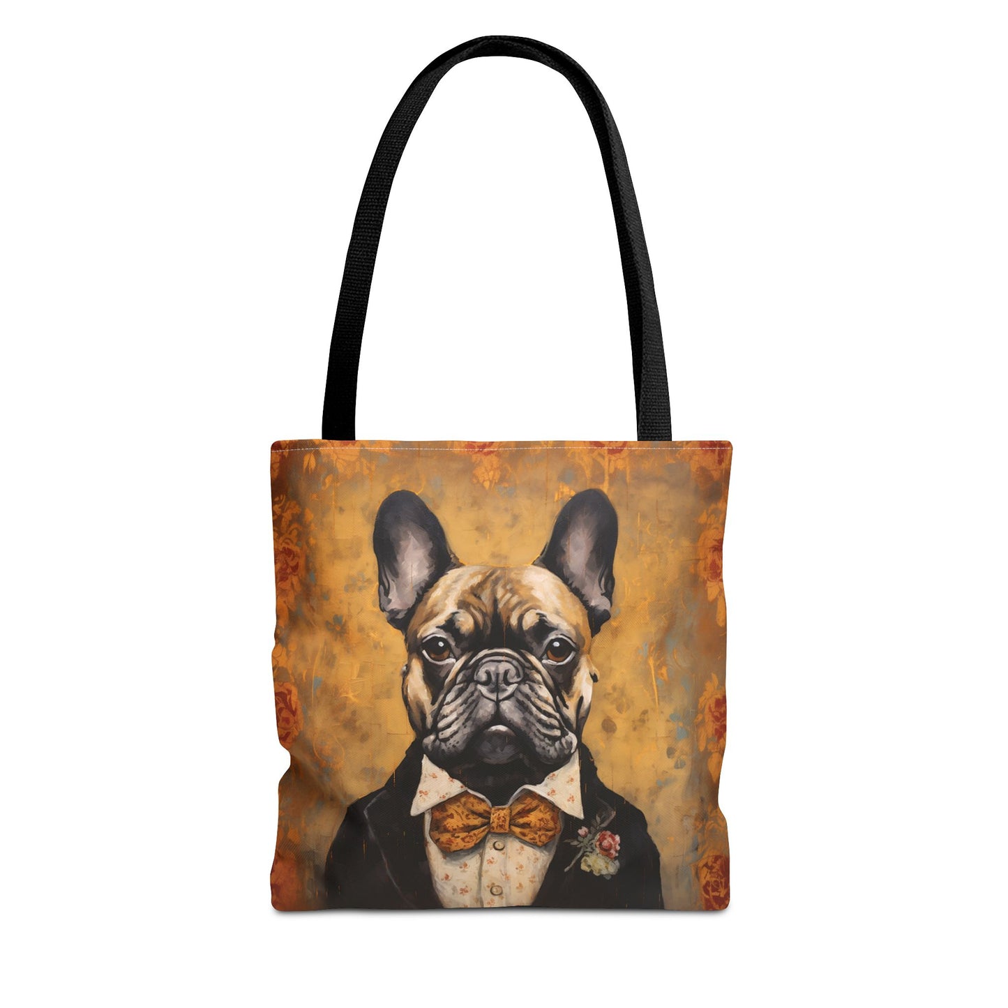 French Bulldog Gentleman Tote Bag, Stylish Canvas for Dog Lovers