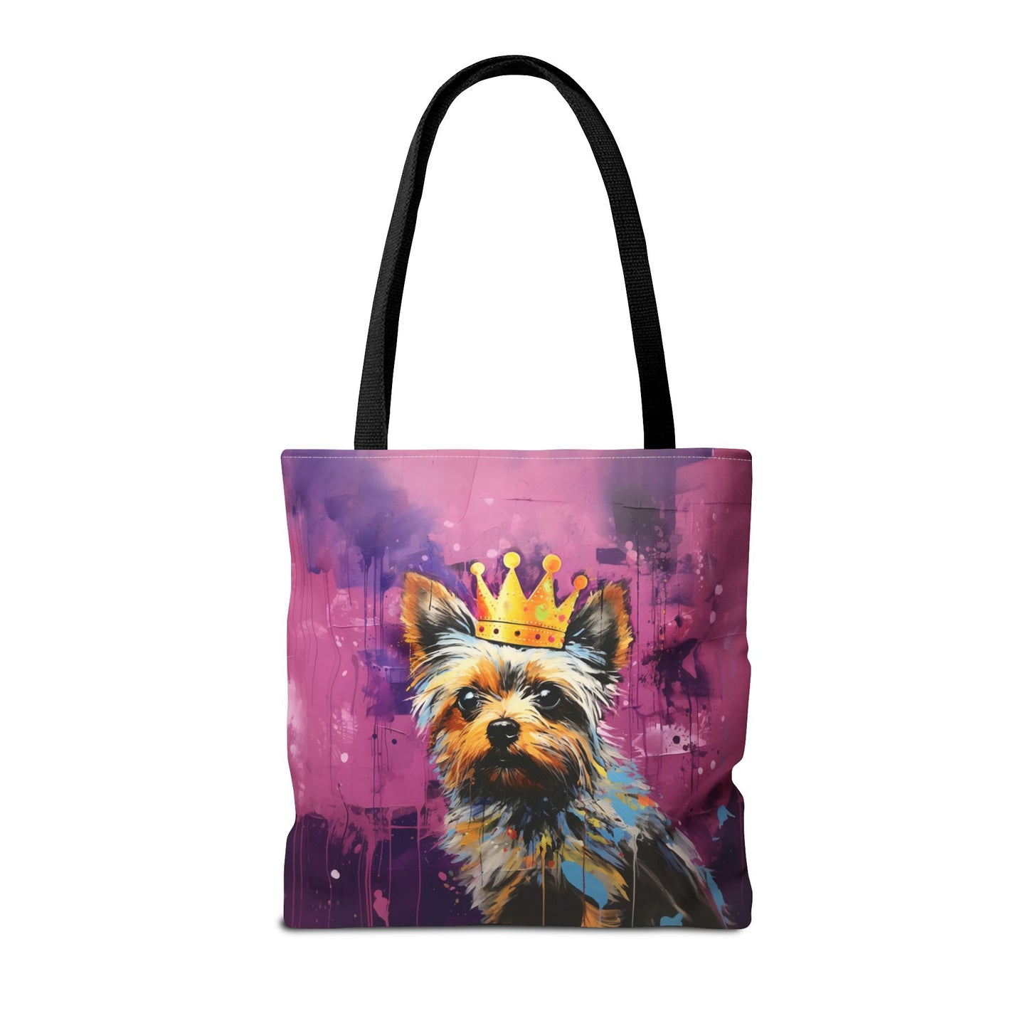 Royal Yorkshire Terrier Tote Bag - Vibrant Pop Art Design for Dog Lovers