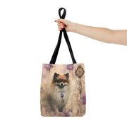 Charming Pomeranian Tote Bag, Floral Vintage Design for Dog Lovers