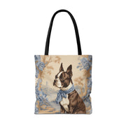 Regal Boston Terrier Tote Bag – Vintage-Inspired Art for Dog Lovers