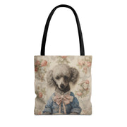 Elegant Poodle Floral Tote Bag, Perfect Gift for Dog Lovers