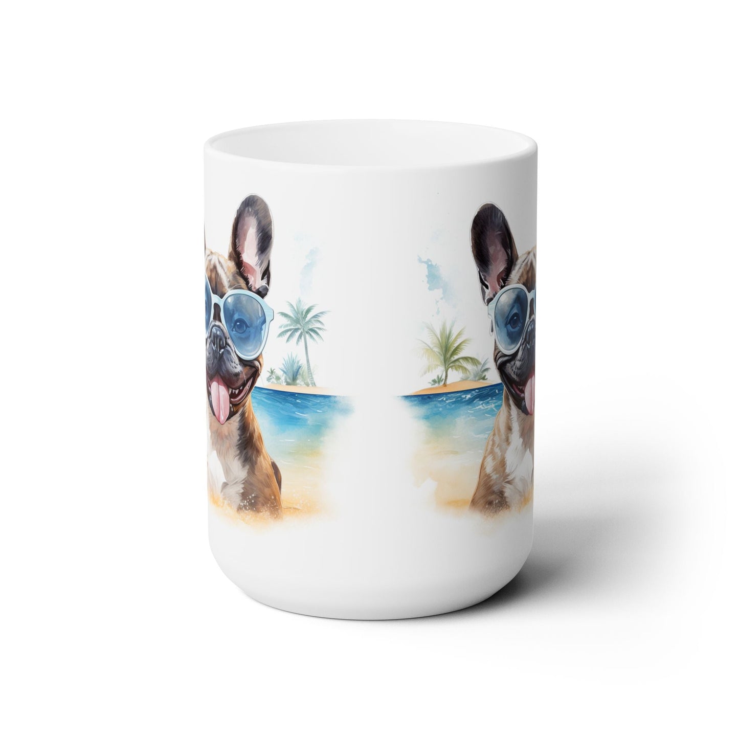 Frenchie Beach Vibes Mug - Cool French Bulldog Coffee Cup