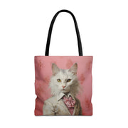 Maine Coon Cat Gentleman Tote, Elegant Canvas Bag for Cat Lovers