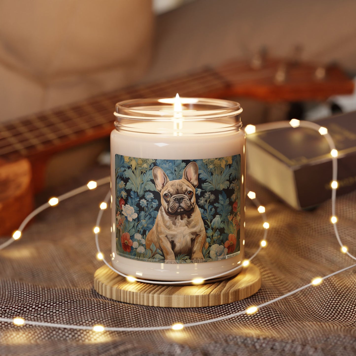 Frenchie Floral Elegance Candle - Soy Wax Gift for Dog Lovers