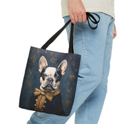 French Bulldog Aristocrat Canvas Tote Bag, Chic and Eco-Friendly Design