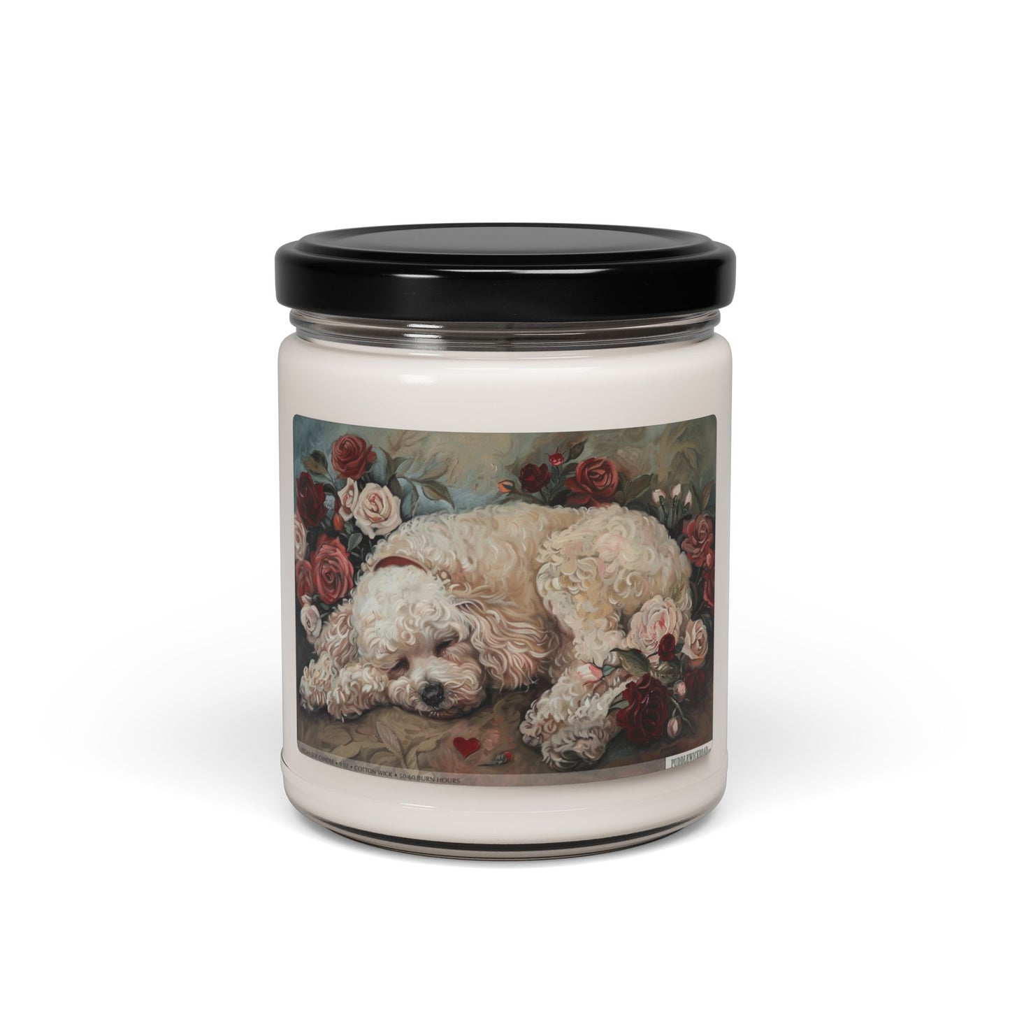 Elegant Poodle Soy Candle – Vintage Art Gift for Dog Lovers