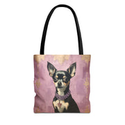 Chic Chihuahua Canvas Tote Bag – Elegant Dog Lover’s Accessory