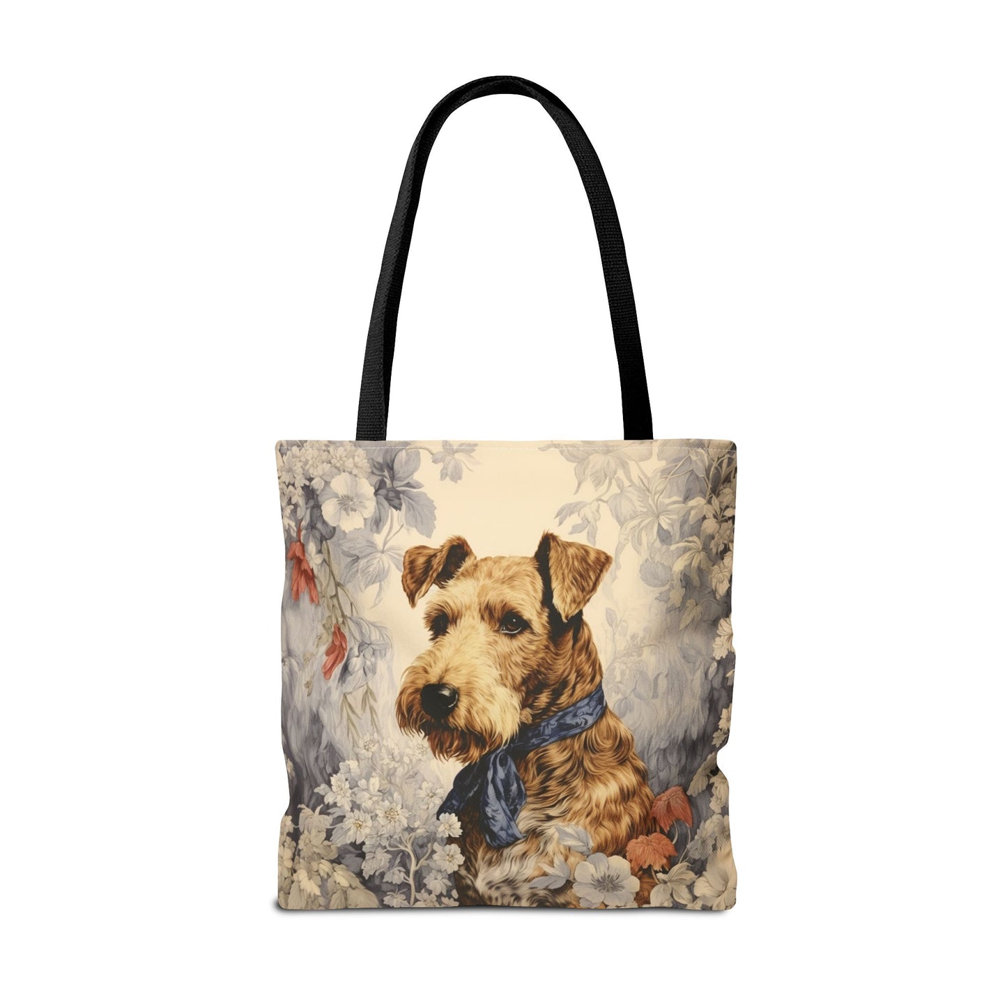 Airedale Terrier Bloom Tote Bag – Floral Eco-Friendly Canvas Gift