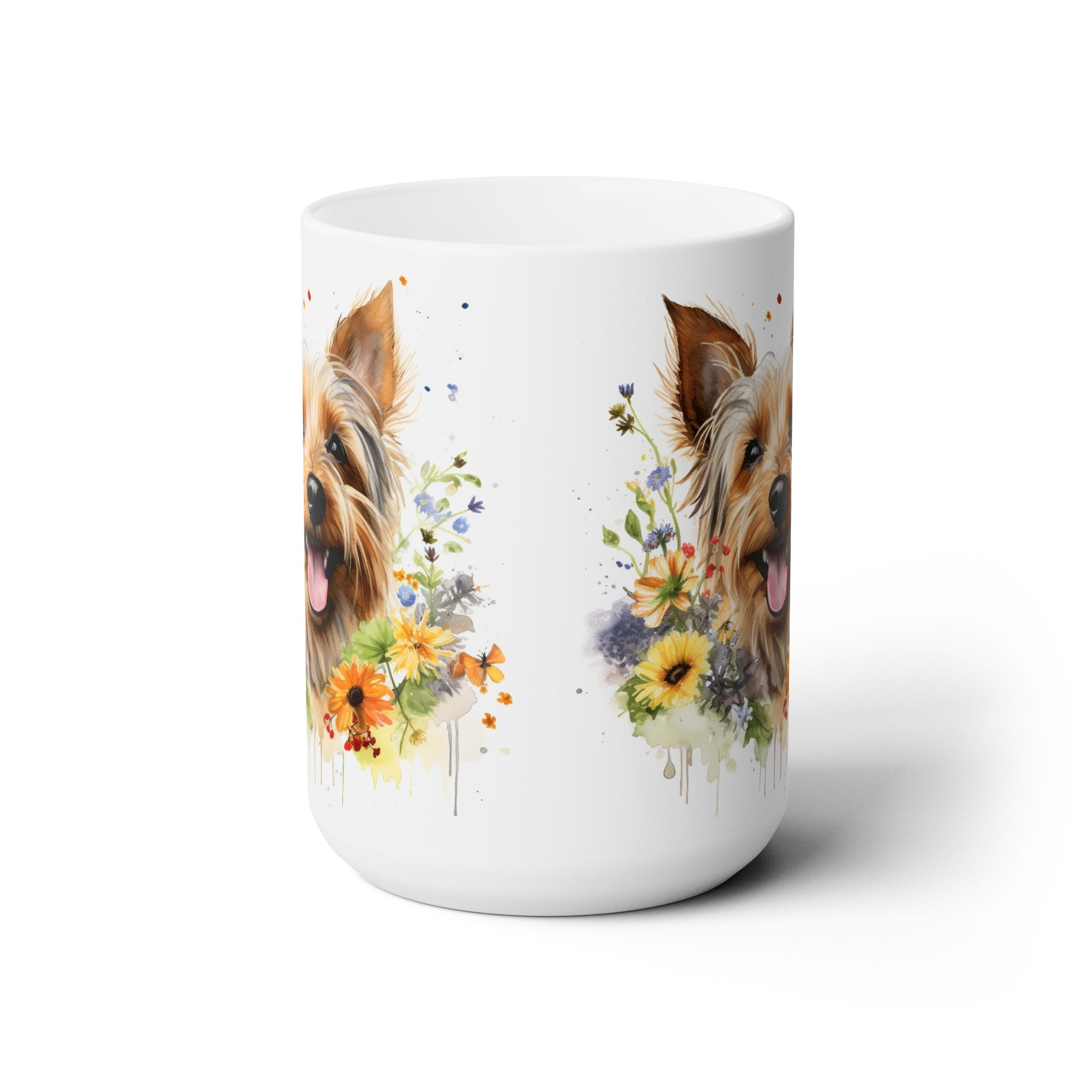 Yorkshire Terrier Floral Mug – Yorkie Lover Gift for Coffee & Tea