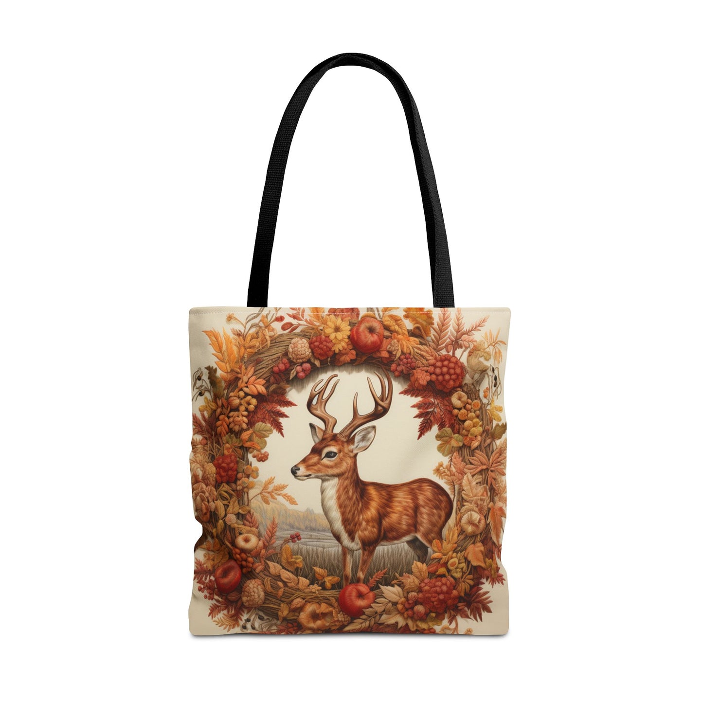 Autumn Whitetail Deer Tote Bag, Fall-Inspired Eco-Friendly Canvas