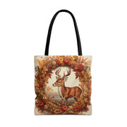 Autumn Whitetail Deer Tote Bag, Fall-Inspired Eco-Friendly Canvas