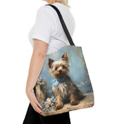 Yorkie Lover's Canvas Tote Bag - Charming Yorkshire Terrier Design