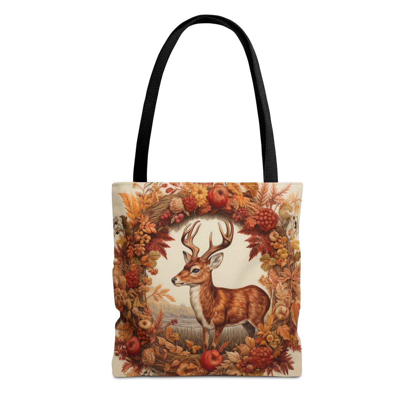 Autumn Whitetail Deer Tote Bag, Fall-Inspired Eco-Friendly Canvas