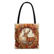 Autumn Whitetail Deer Tote Bag, Fall-Inspired Eco-Friendly Canvas