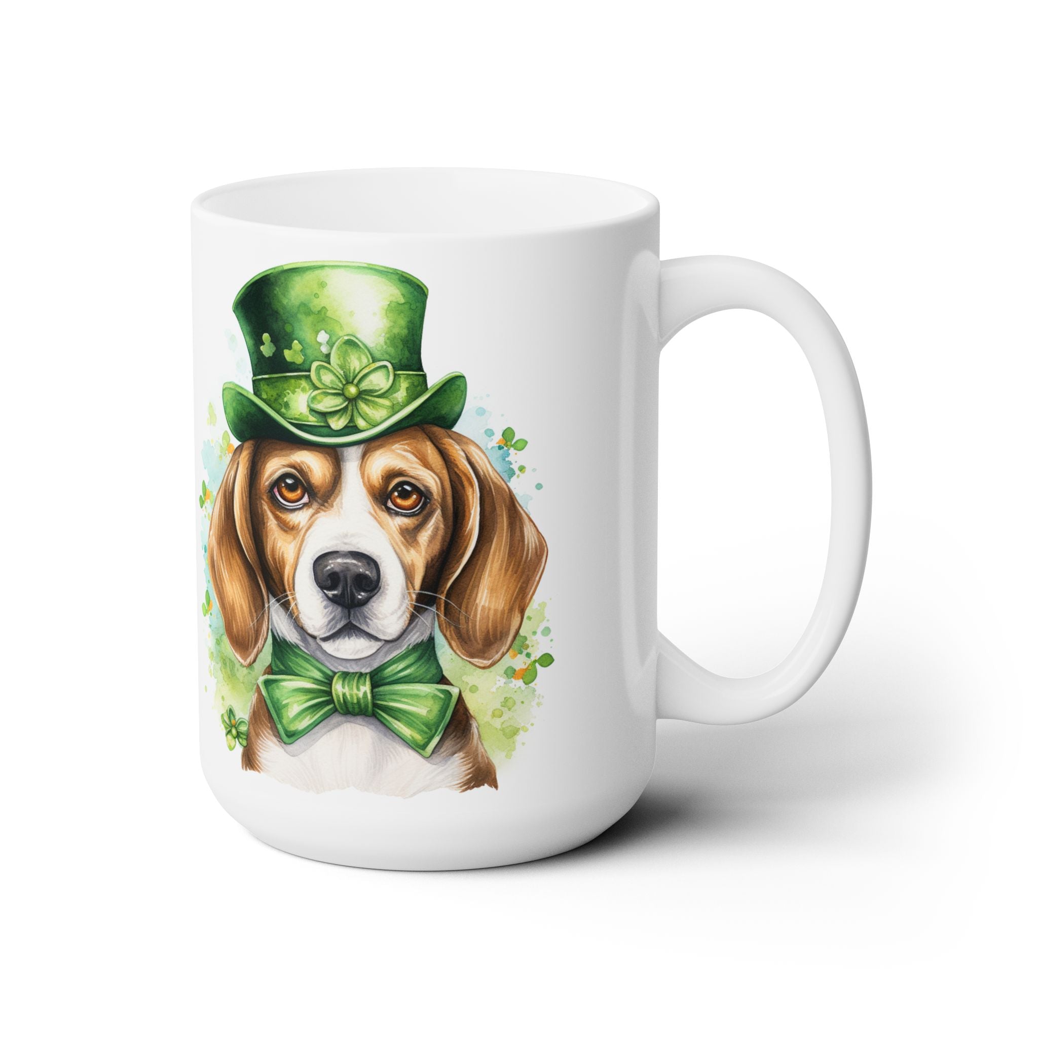 Beagle St. Patrick’s Day Mug – Lucky Pup Coffee Cup Gift