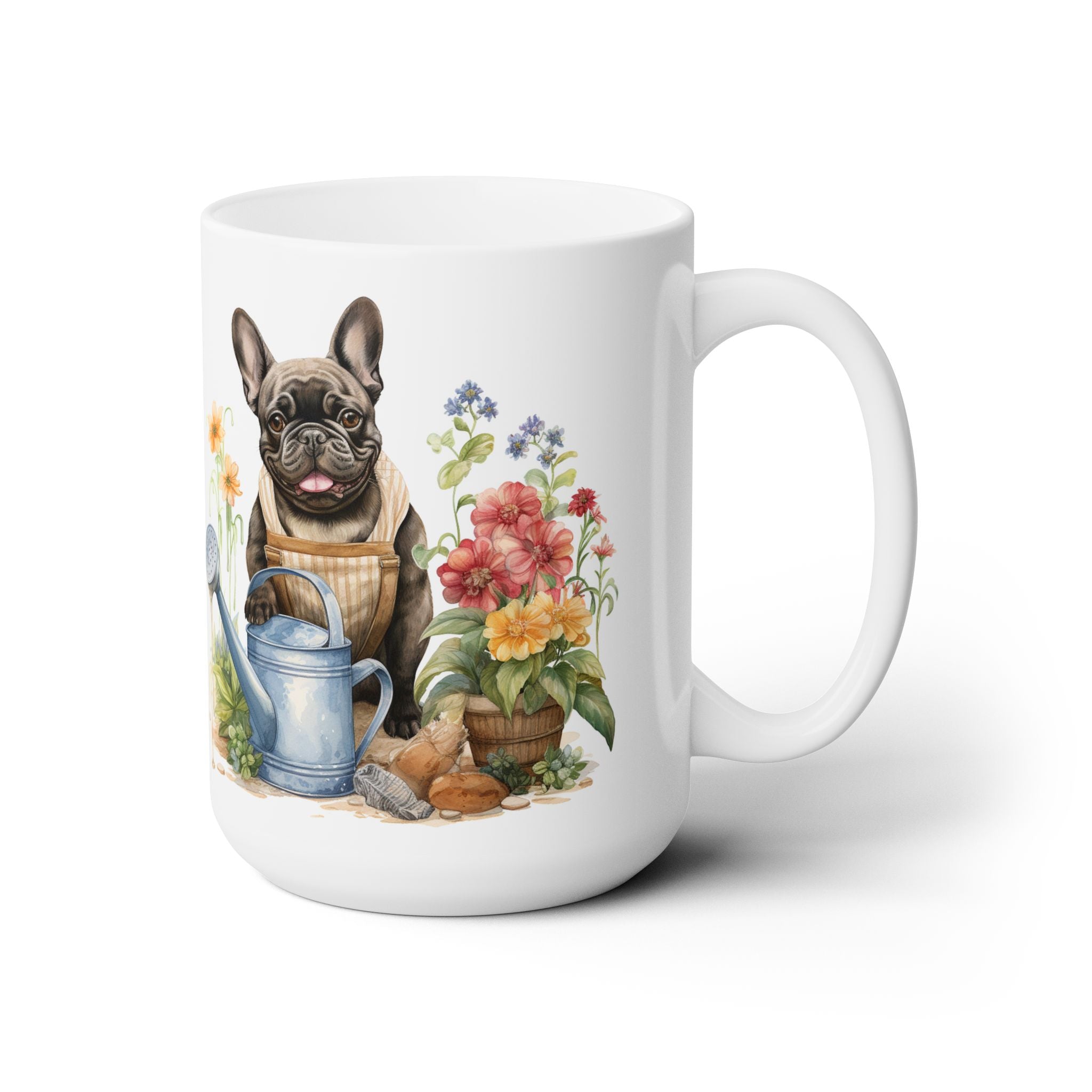 Frenchie Gardener Coffee Mug - Cute French Bulldog Gift, Dog Lover Cup - Darwin & Rose
