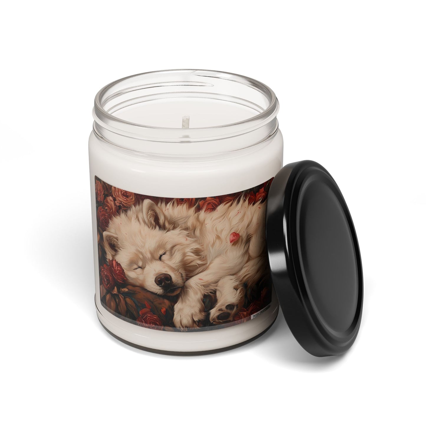 Samoyed Bliss Candle - Vintage Dog Lover Gift, Cozy Memorial