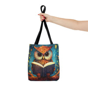 Charming Owl Reading Tote Bag - Eco-Friendly Canvas for Nature Lovers