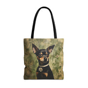 Chic Chihuahua Floral Canvas Tote Bag – Eco-Friendly Gift for Dog Lovers