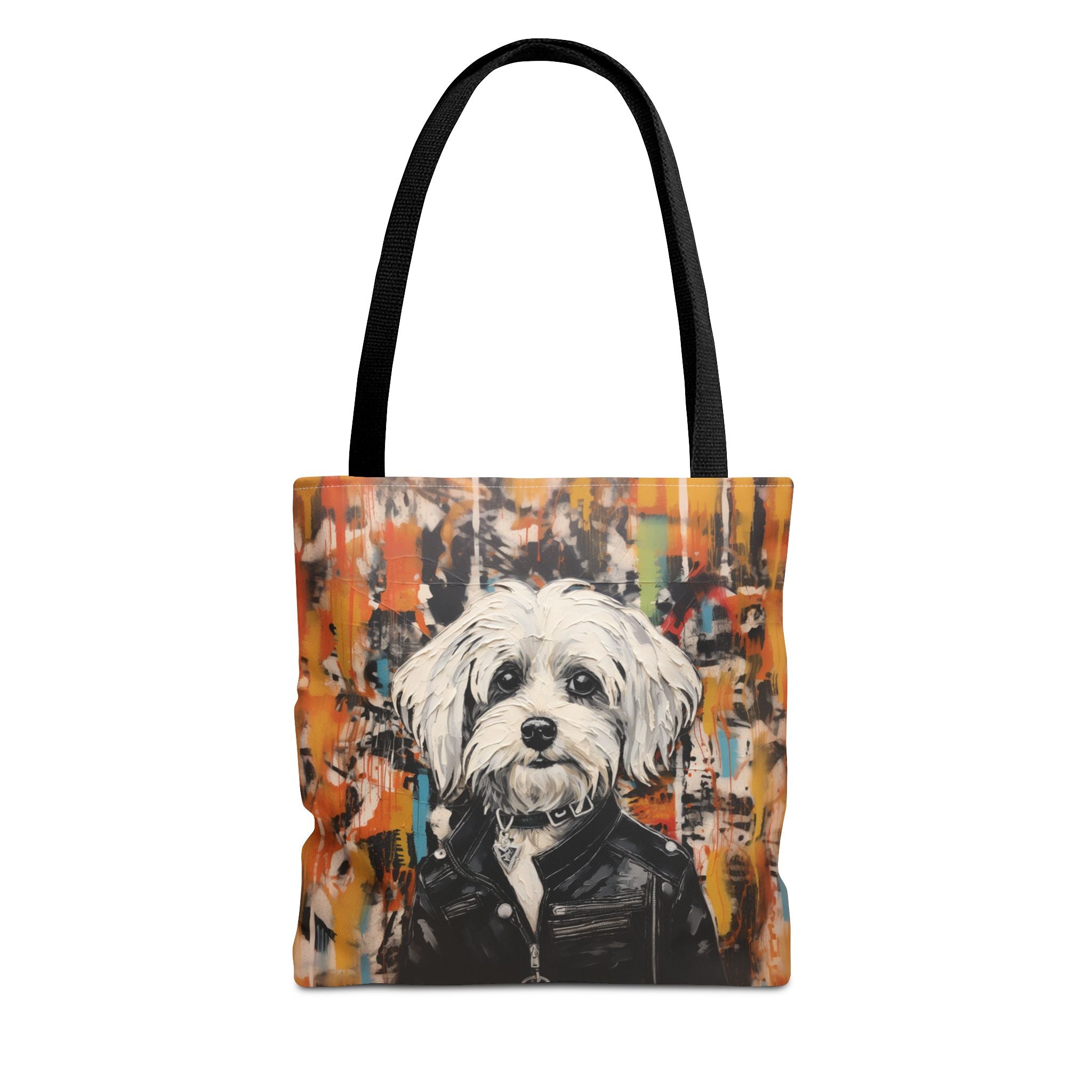 Maltese Rock Star Canvas Tote Bag, Vibrant Eco-Friendly Design for Dog Lovers