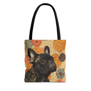 French Bulldog Floral Tote Bag – Eco-Friendly & Stylish Market Bag