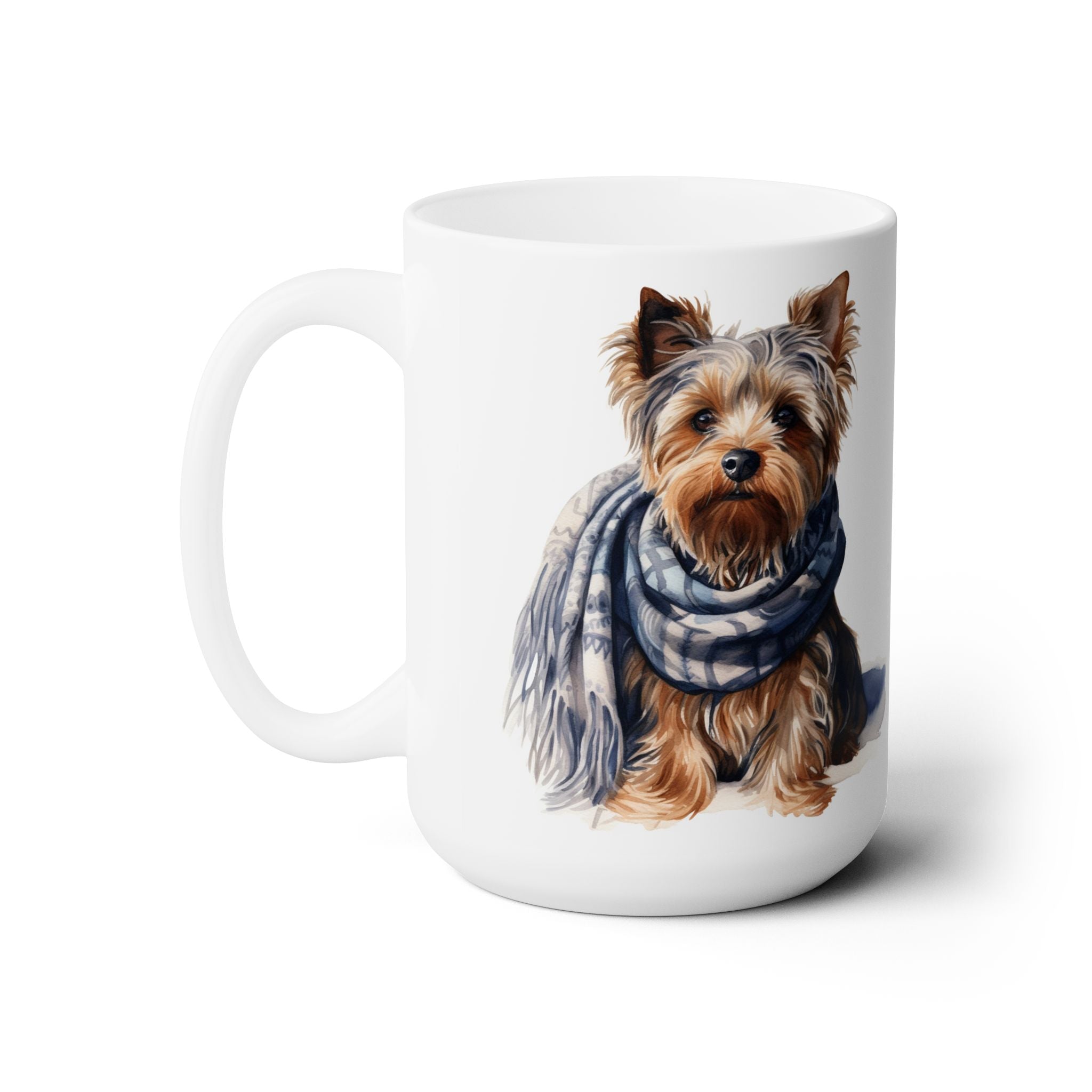 Yorkshire Terrier Coffee Mug - Cute Yorkie Gift with Cozy Scarf Design