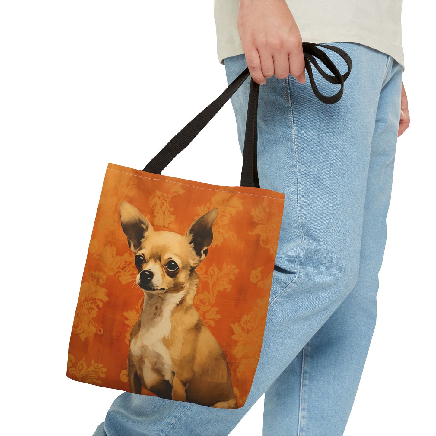 Charming Chihuahua Tote Bag - Artistic Design, Eco-Friendly Canvas