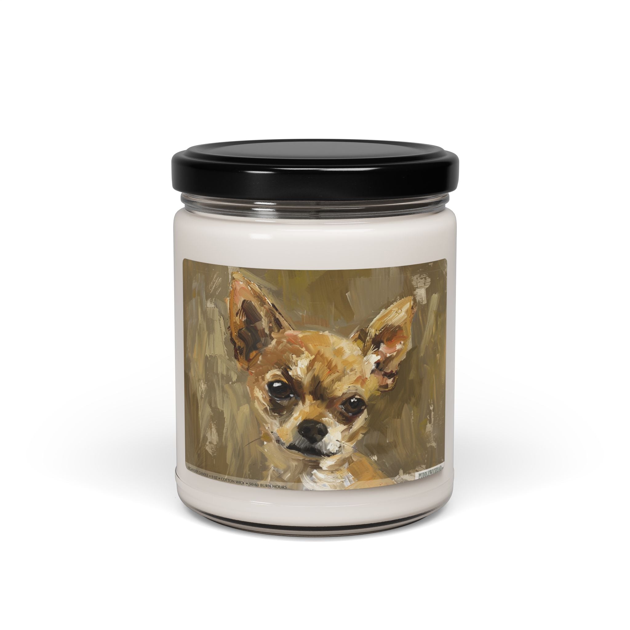 Charming Chihuahua Candle – Artistic Pet Lover Gift Soy Wax Jar