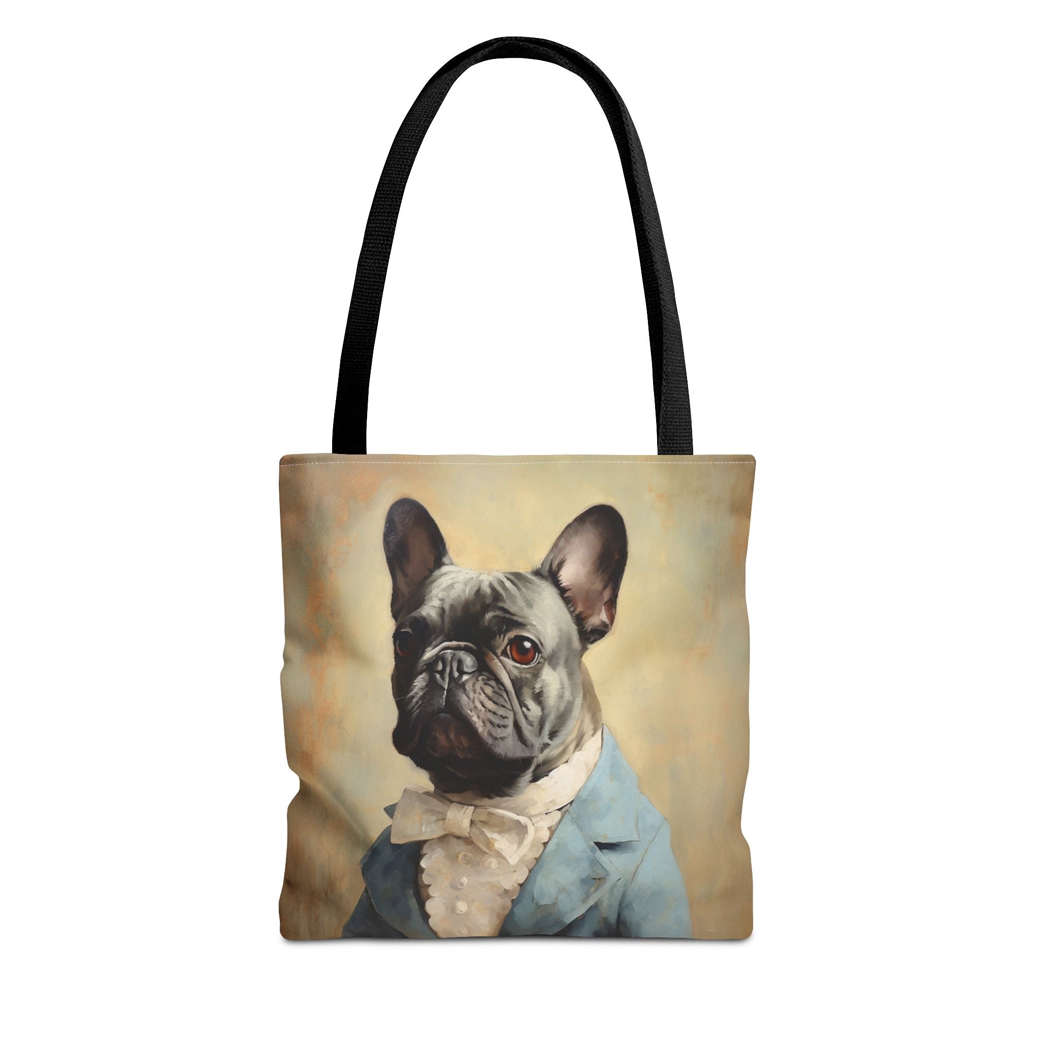 French Bulldog Aristocrat Canvas Tote Bag, Chic Gift for Dog Lovers