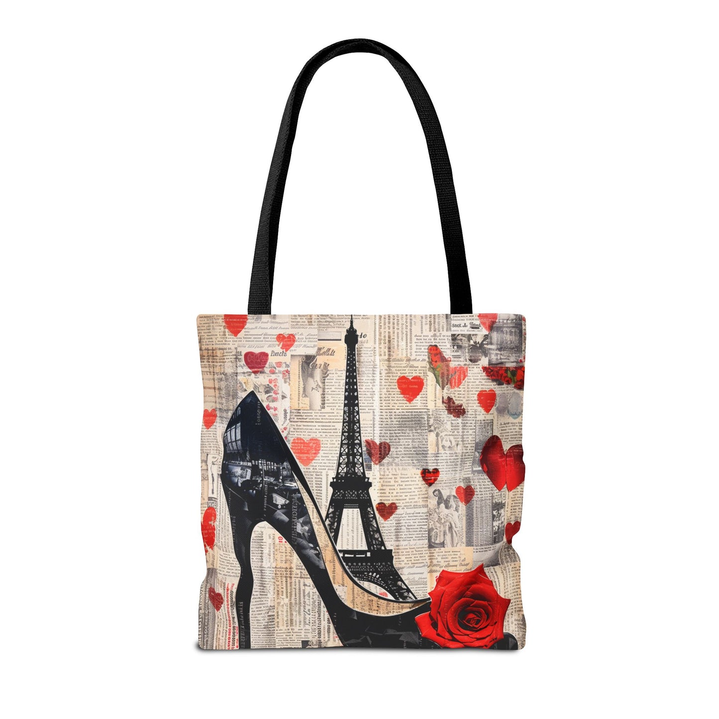 Paris Love High Heels Tote Bag with Eiffel Tower Design, Chic Gift