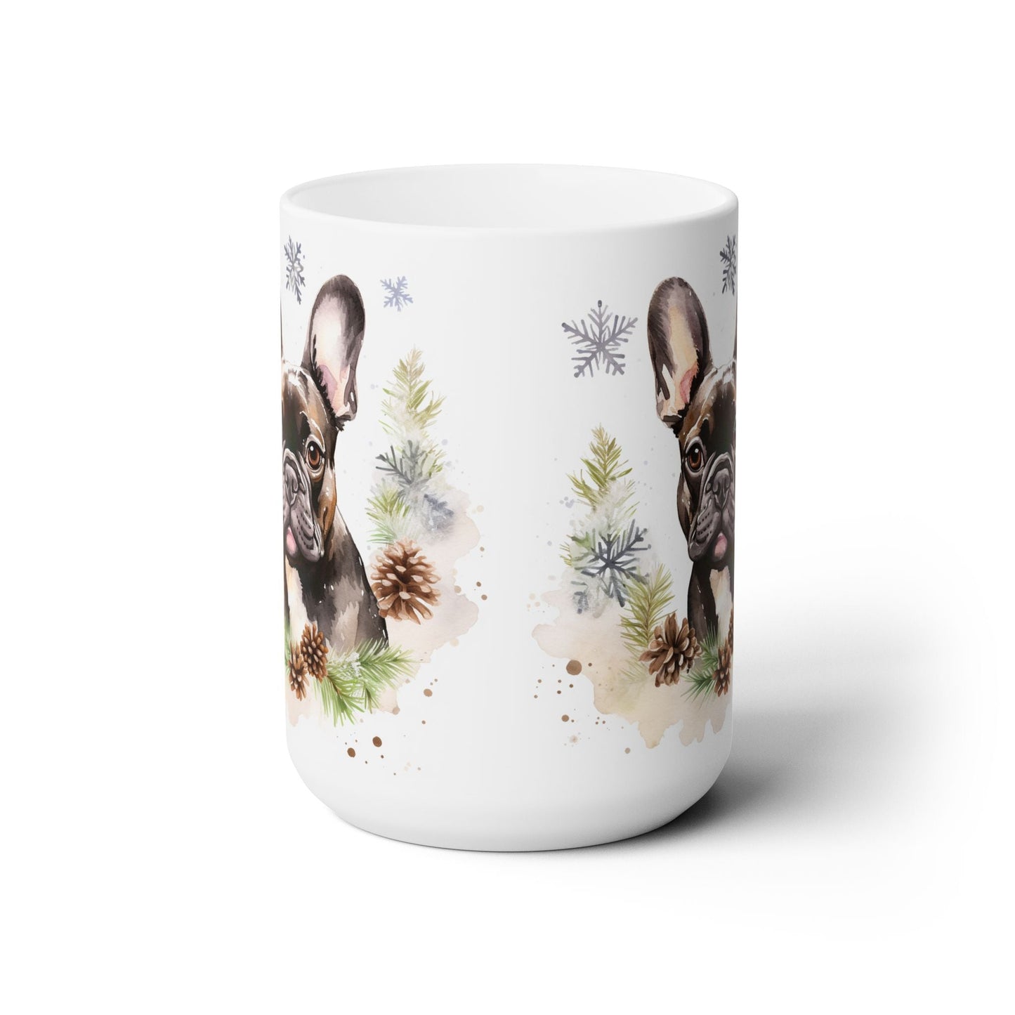 French Bulldog Holiday Mug – Festive Coffee Cup for Frenchie Lovers