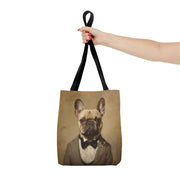 French Bulldog Dapper Tote, Eco-Friendly Canvas Bag for Dog Lovers