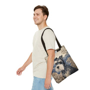 Miniature Schnauzer Coastal Elegance Tote Bag, Eco-Friendly Canvas for Dog Lovers