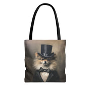 Regal Pomeranian Tote Bag, Eco-Friendly Canvas for Dog Lovers