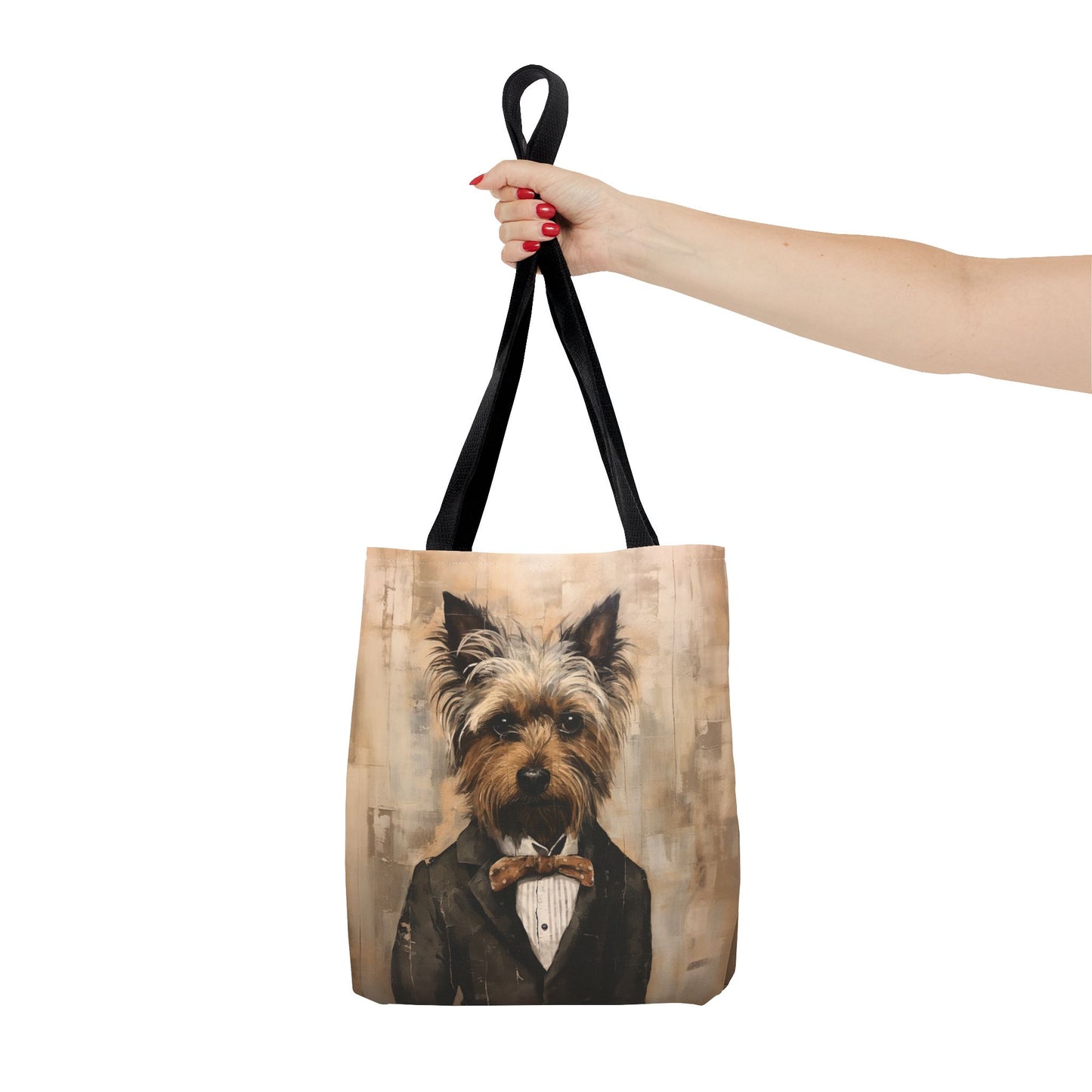 Yorkie Gentleman Tote Bag, Stylish Canvas Accessory for Dog Lovers