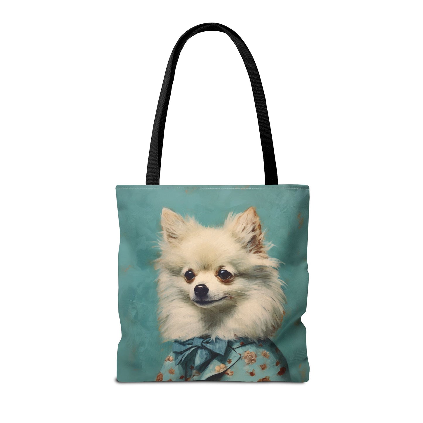 Elegant Pomeranian Canvas Tote Bag, Charming Gift for Dog Lovers