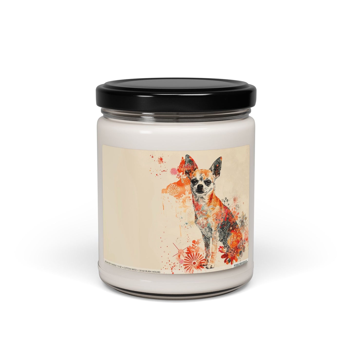 Charming Chihuahua Candle – Vintage Art Soy Gift for Dog Lovers