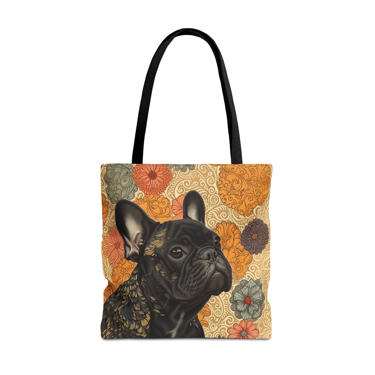 French Bulldog Floral Tote Bag – Eco-Friendly & Stylish Market Bag