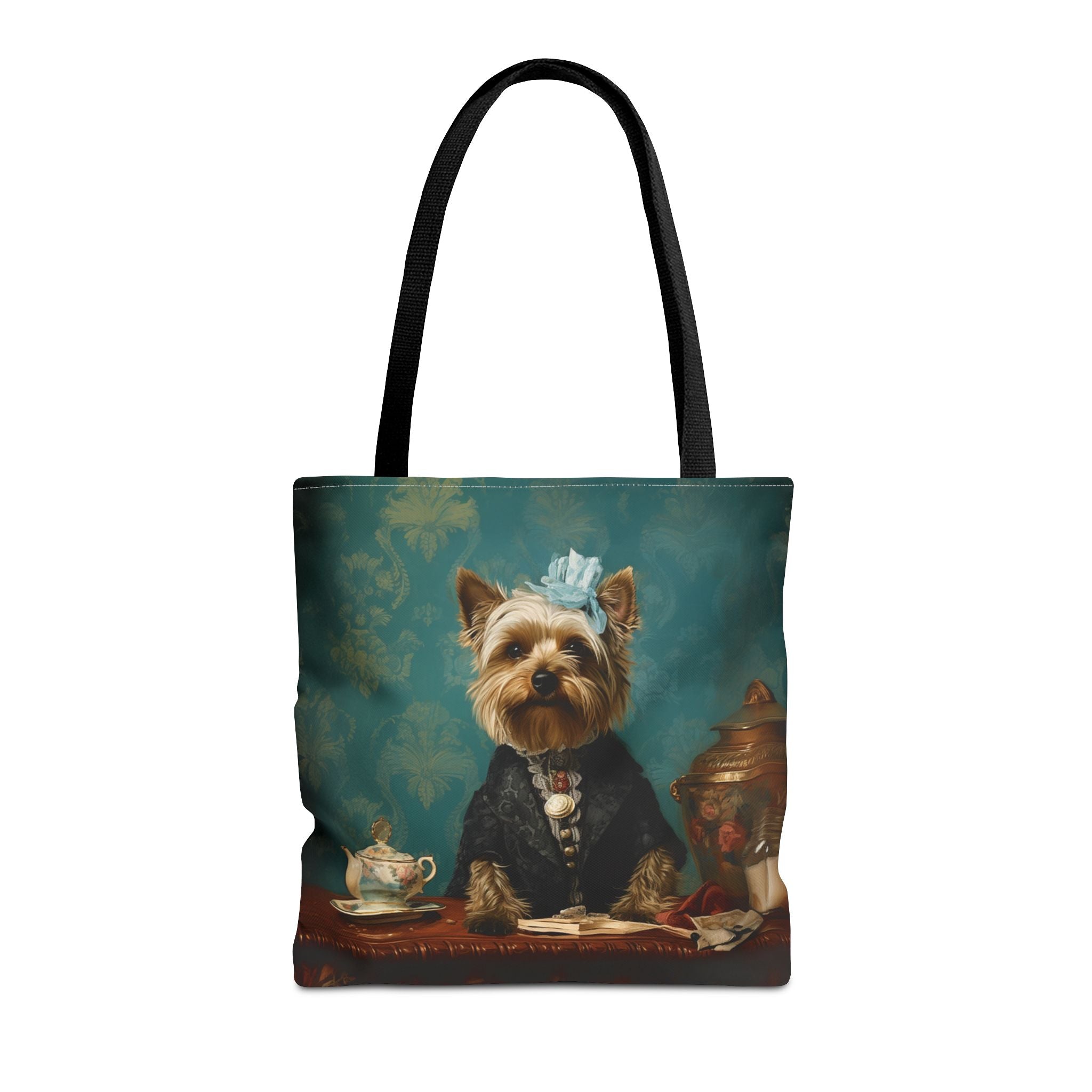 Refined Yorkshire Terrier Tote Bag – Elegant Vintage-Inspired Canvas